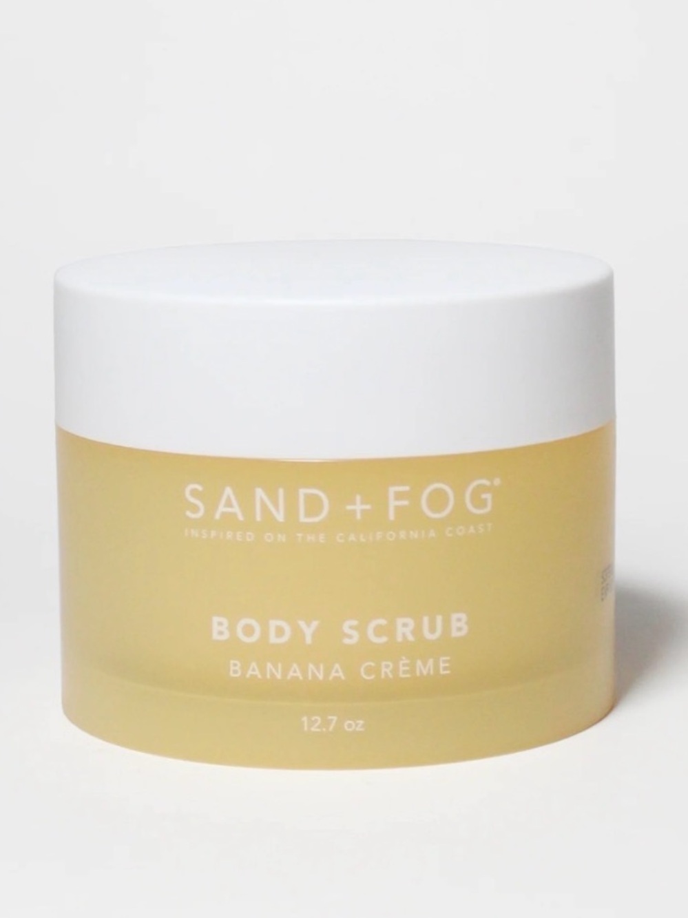 Sand + Fog Banana Crème Body Scrub- fruity, gentle exfoliating, brighten
